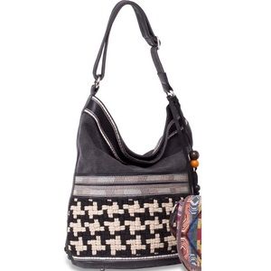 TOMS TOTE BAG WITH LEATHER ACCENTS
